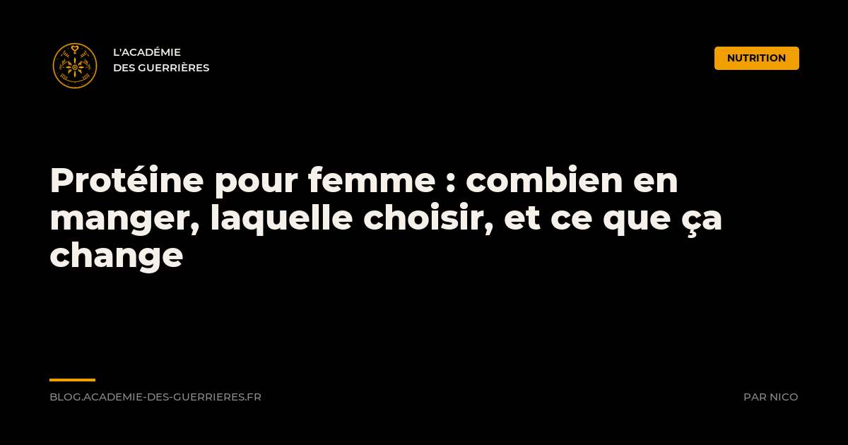Protéine pour femme : combien en manger, laquelle choisir